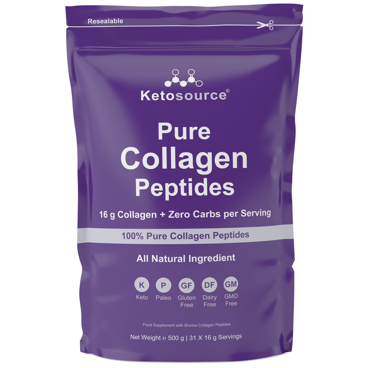Pudră Pură de Peptide de Colagen
